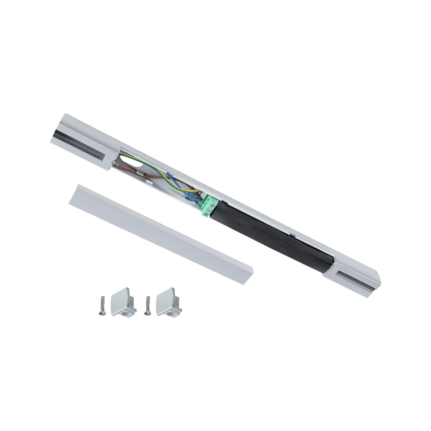 Paulmann URail Einspeisung Mitte 304x21mm max. 100W Chrom matt
