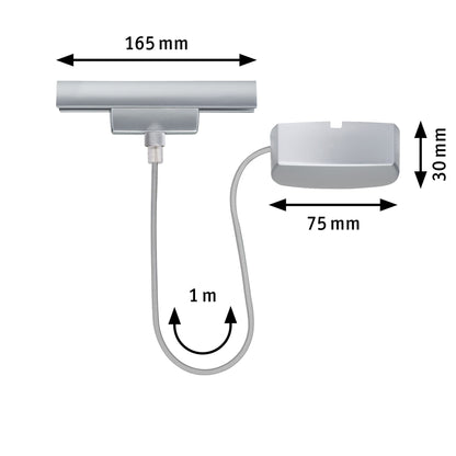Paulmann URail Einspeisung Kabel 1m max. 100W Chrom matt