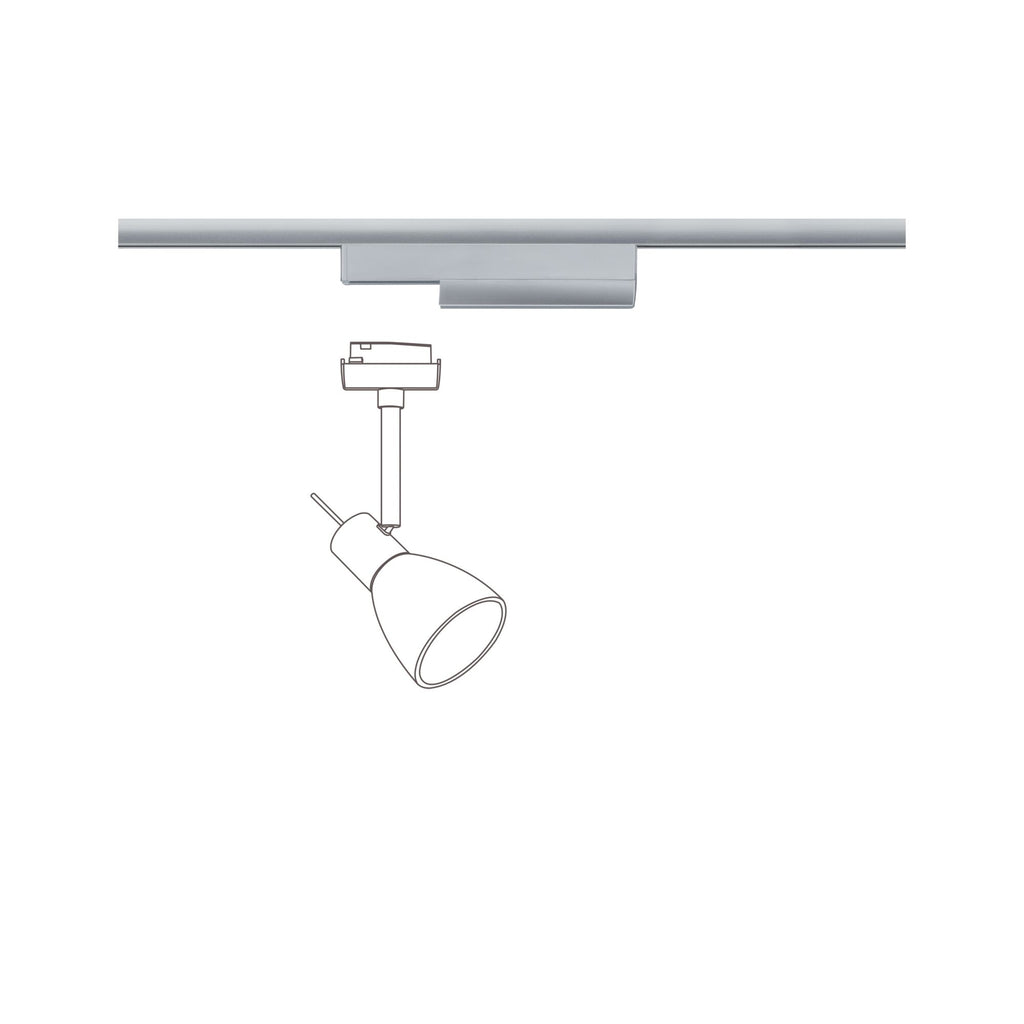 Paulmann URail Schienenadapter Smart Home Zigbee 3.0  175x20mm Chrom matt