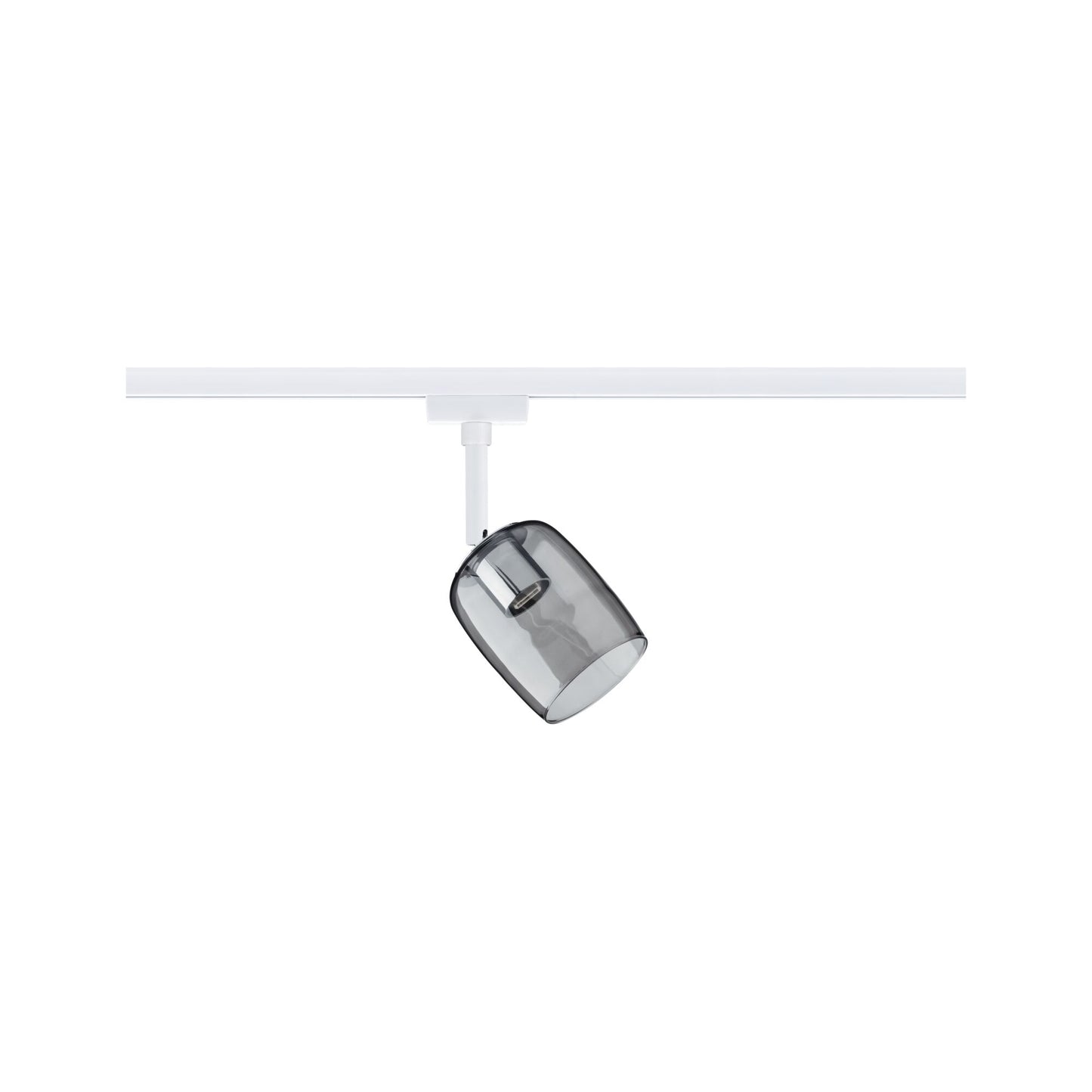 Paulmann URail Schienenspot Blossom G9  max. 10W  dimmbar 230V Signalweiß#Rauchglas