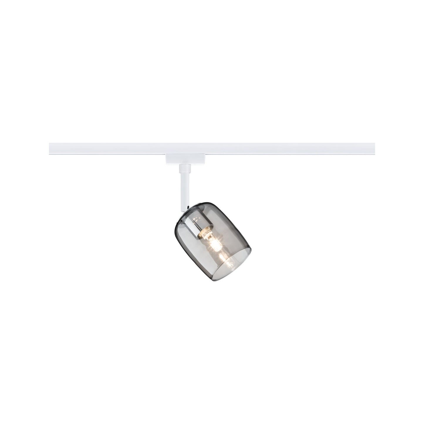 Paulmann URail Schienenspot Blossom G9  max. 10W  dimmbar 230V Signalweiß#Rauchglas