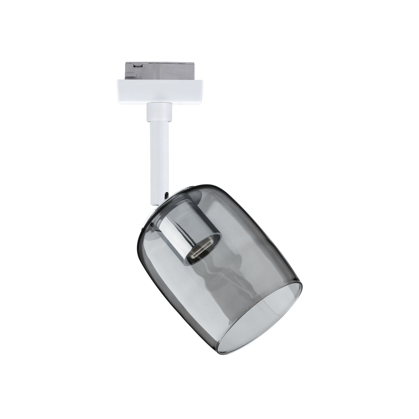 Paulmann URail Schienenspot Blossom G9  max. 10W  dimmbar 230V Signalweiß#Rauchglas