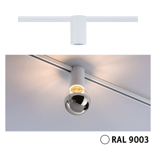 Paulmann URail Schienenspot Socket E27  max. 20W  dimmbar 230V Signalweiß