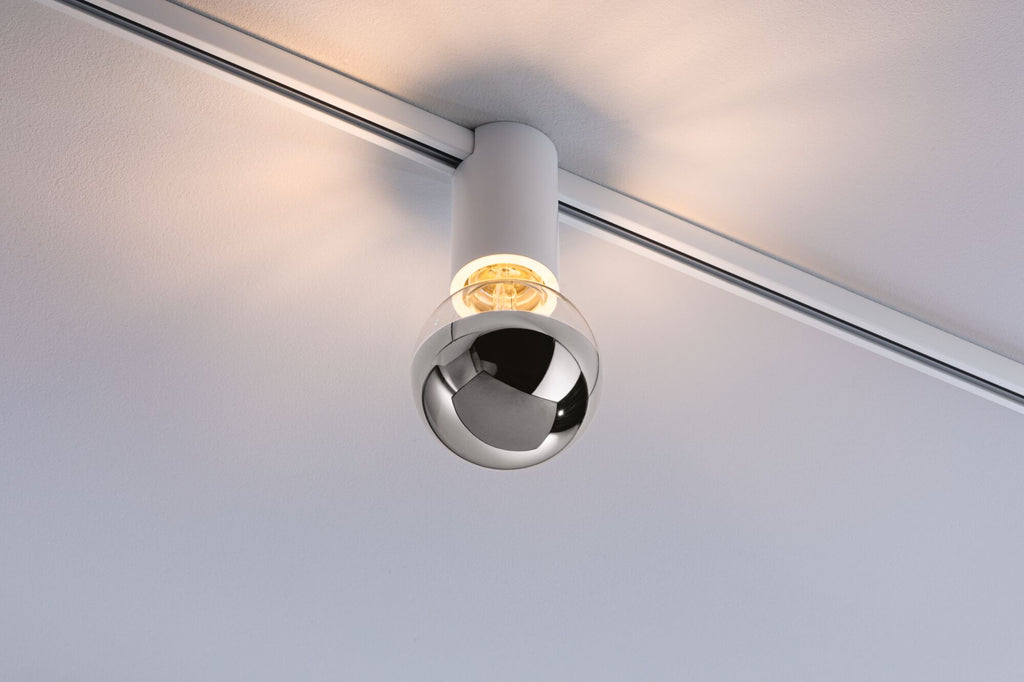 Paulmann URail Schienenspot Socket E27  max. 20W  dimmbar 230V Signalweiß