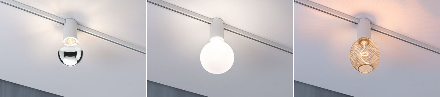 Paulmann URail Schienenspot Socket E27  max. 20W  dimmbar 230V Signalweiß