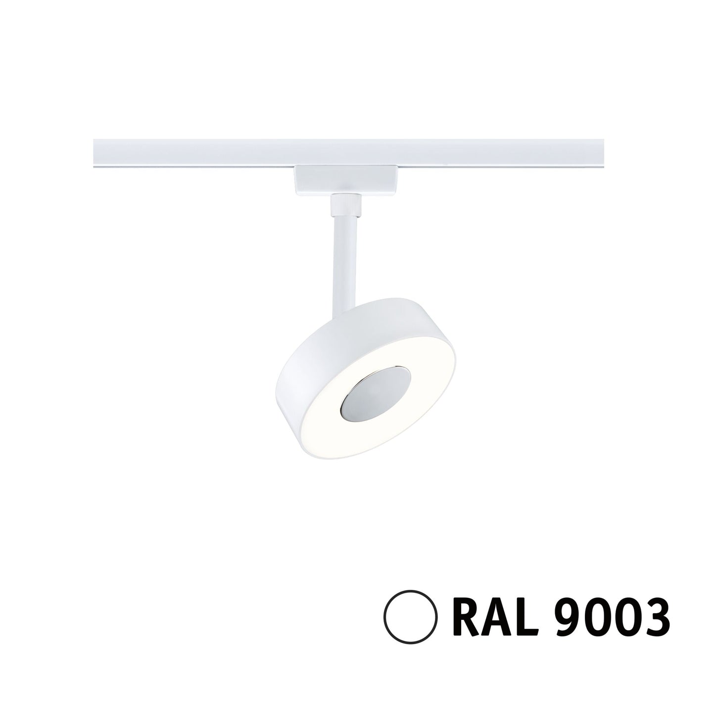 Paulmann URail LED Schienenspot Circle Einzelspot 210lm 5W 3000K dimmbar 230V Signalweiß