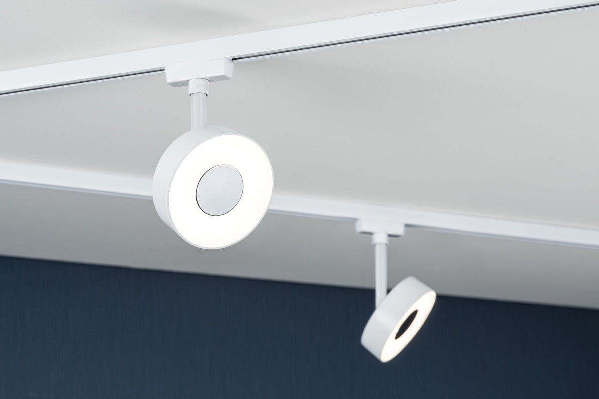 Paulmann URail LED Schienenspot Circle Einzelspot 210lm 5W 3000K dimmbar 230V Signalweiß