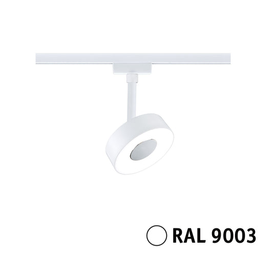 Paulmann URail LED Schienenspot Circle Einzelspot 220lm 5W 4000K dimmbar 230V Signalweiß