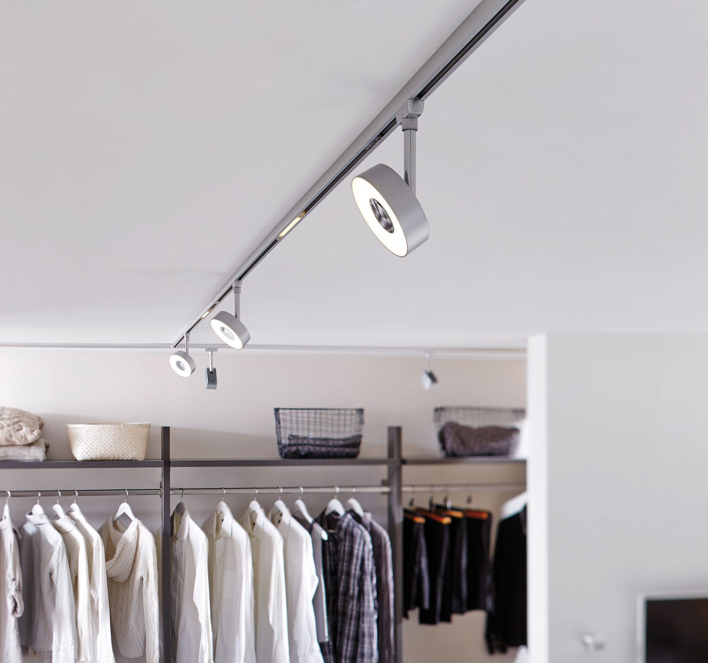 Paulmann URail LED Schienenspot Circle   210lm 5W White Switch  230V Chrom matt