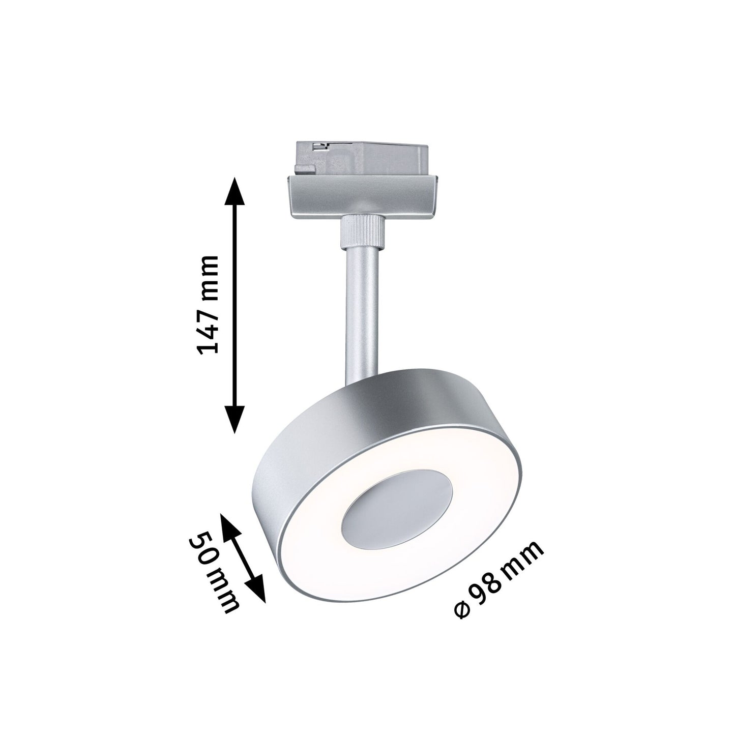 Paulmann URail LED Schienenspot Circle   210lm 5W White Switch  230V Chrom matt
