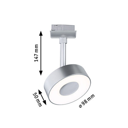 Paulmann URail LED Schienenspot Circle   210lm 5W White Switch  230V Chrom matt