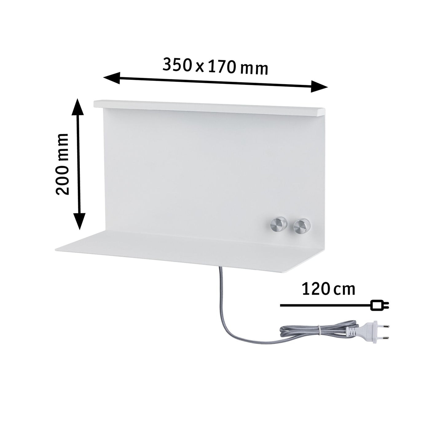 Paulmann LED Wandleuchte Jarina    3000K 540lm / 200lm 230V 4,5 / 1x1,6W dimmbar Weiß matt
