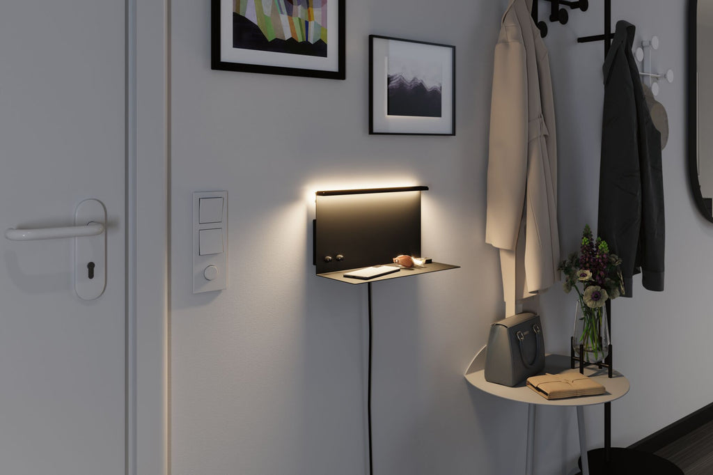 Paulmann LED Wandleuchte Jarina    3000K 540lm / 200lm 230V 4,5 / 1x1,6W dimmbar Schwarz matt