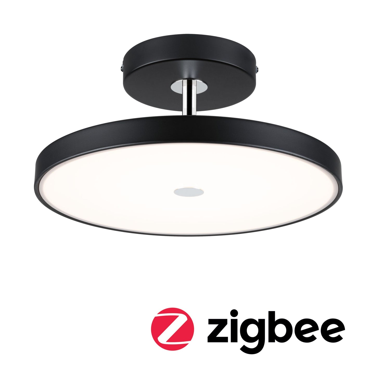 Paulmann LED Deckenleuchte Hildor Smart Home Zigbee 3.0    2700K 2000lm 230V 25W dimmbar Schwarz matt#Chrom