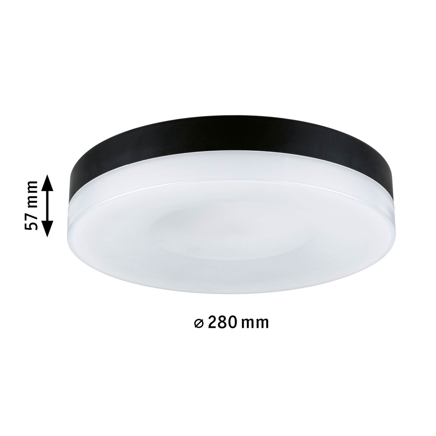 Paulmann LED Deckenleuchte Amalie 3-Step-Dim    2700K 1000lm 230V 16W dimmbar Schwarz matt