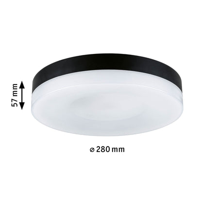 Paulmann LED Deckenleuchte Amalie 3-Step-Dim    2700K 1000lm 230V 16W dimmbar Schwarz matt