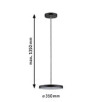 Paulmann LED Pendelleuchte Hildor 3-Step-Dim    2700K 1600lm 22W Schwarz matt dimmbar