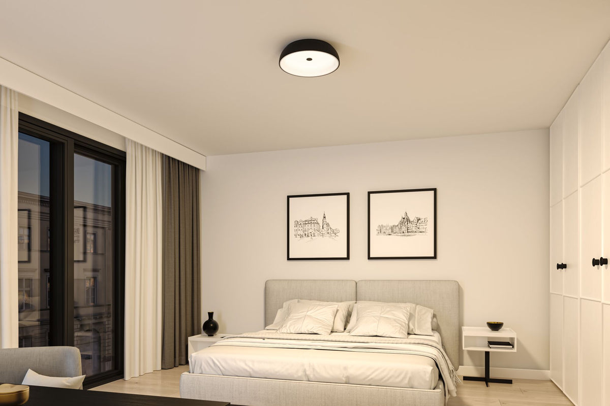 Paulmann LED Deckenleuchte Jaron 3-Step-Dim    2700K 1900lm 230V 26,5W dimmbar Schwarz matt