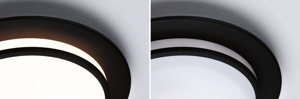 Paulmann LED Deckenleuchte Egron 3-Step-Dim    2700K 750lm 230V 16W dimmbar Schwarz matt
