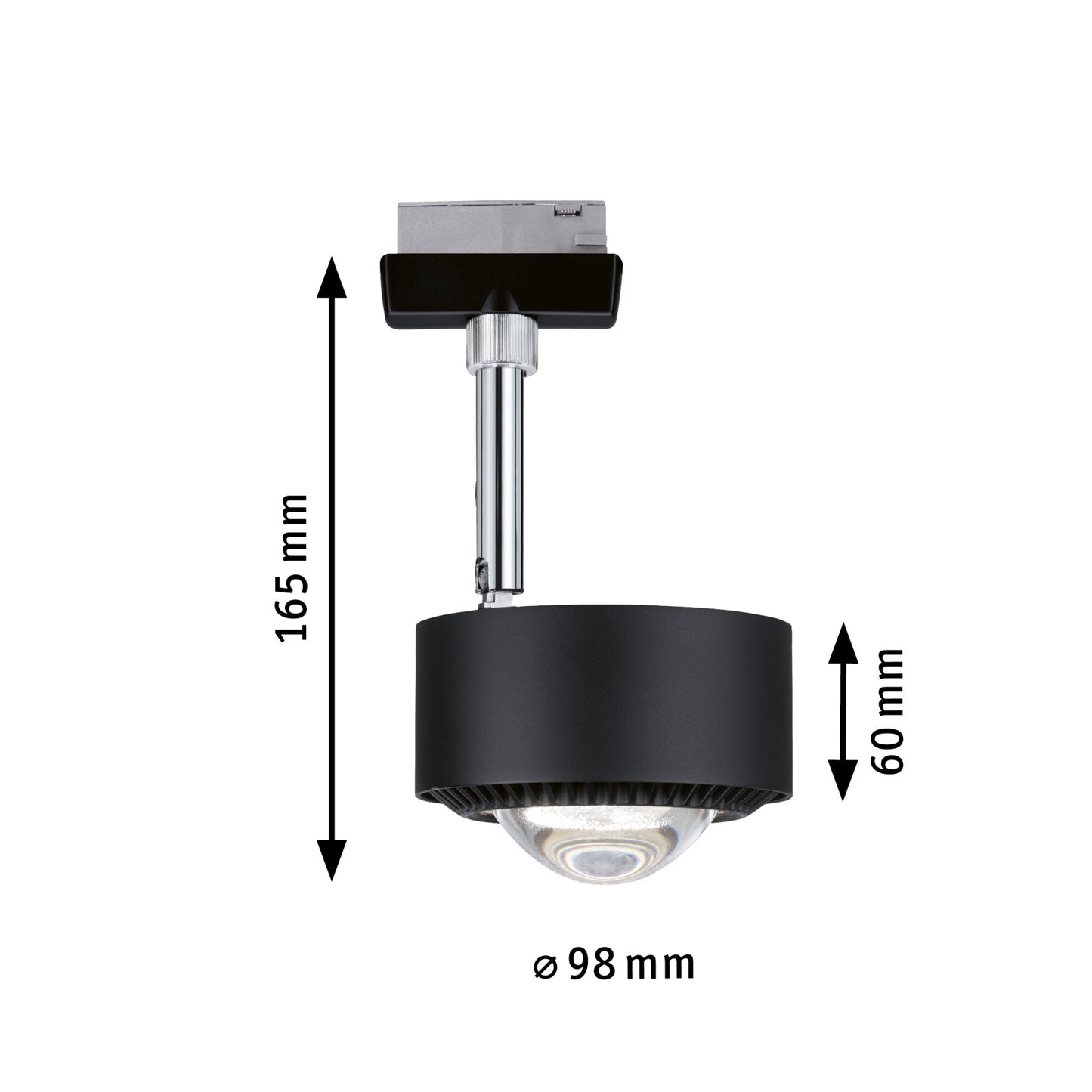 Paulmann URail LED Spot Aldan 1x8W Schwarz matt,Schwarz 4.000K dimmbar