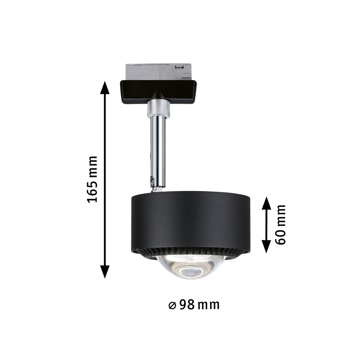 Paulmann URail LED Spot Aldan 1x8W Schwarz matt,Schwarz 4.000K dimmbar
