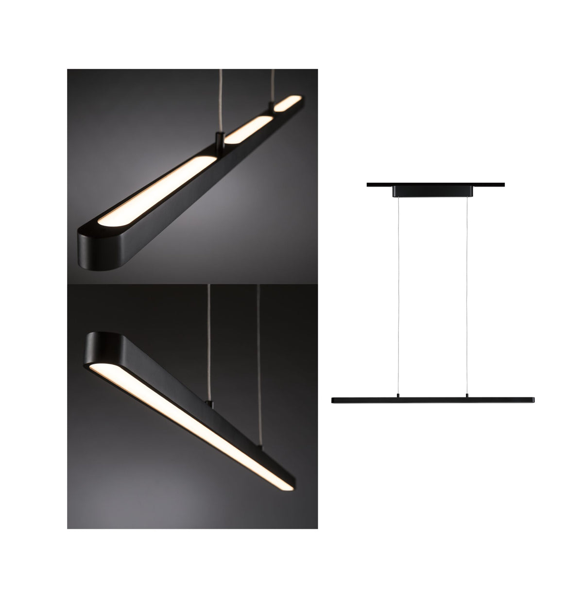 Paulmann URail LED Pendel Lento Schwarz matt 41W dimmbar