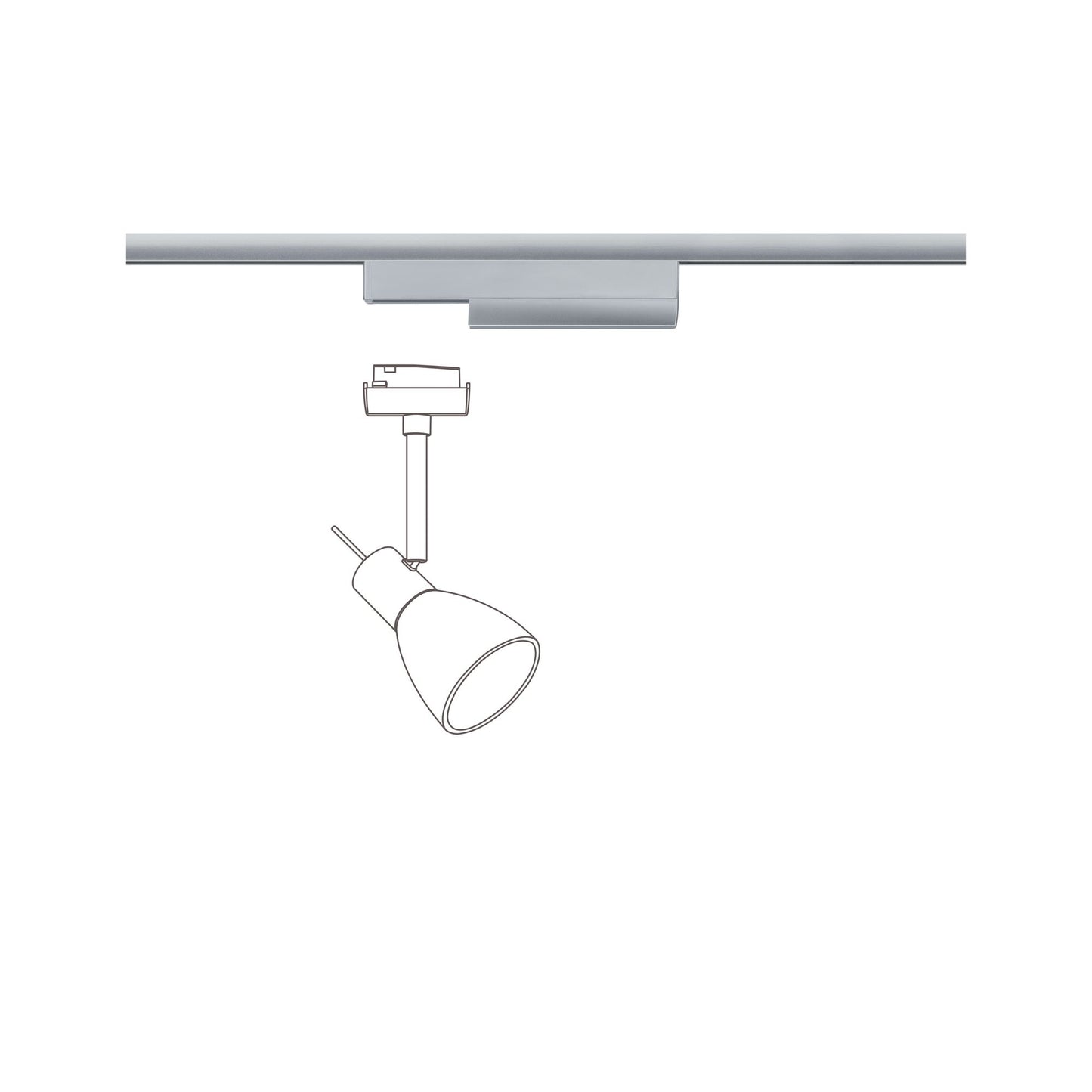 Paulmann Smart Home Zigbee URail Spotadapter 0-50W Chrom matt An/Aus/Dimmen