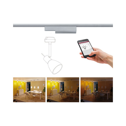 Paulmann Smart Home Zigbee URail Spotadapter 0-50W Chrom matt An/Aus/Dimmen