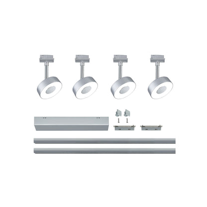 Paulmann URail LED Schienenspot Circle Basisset 4x222lm 4x5,3W 2700K  230V Chrom matt#Chrom