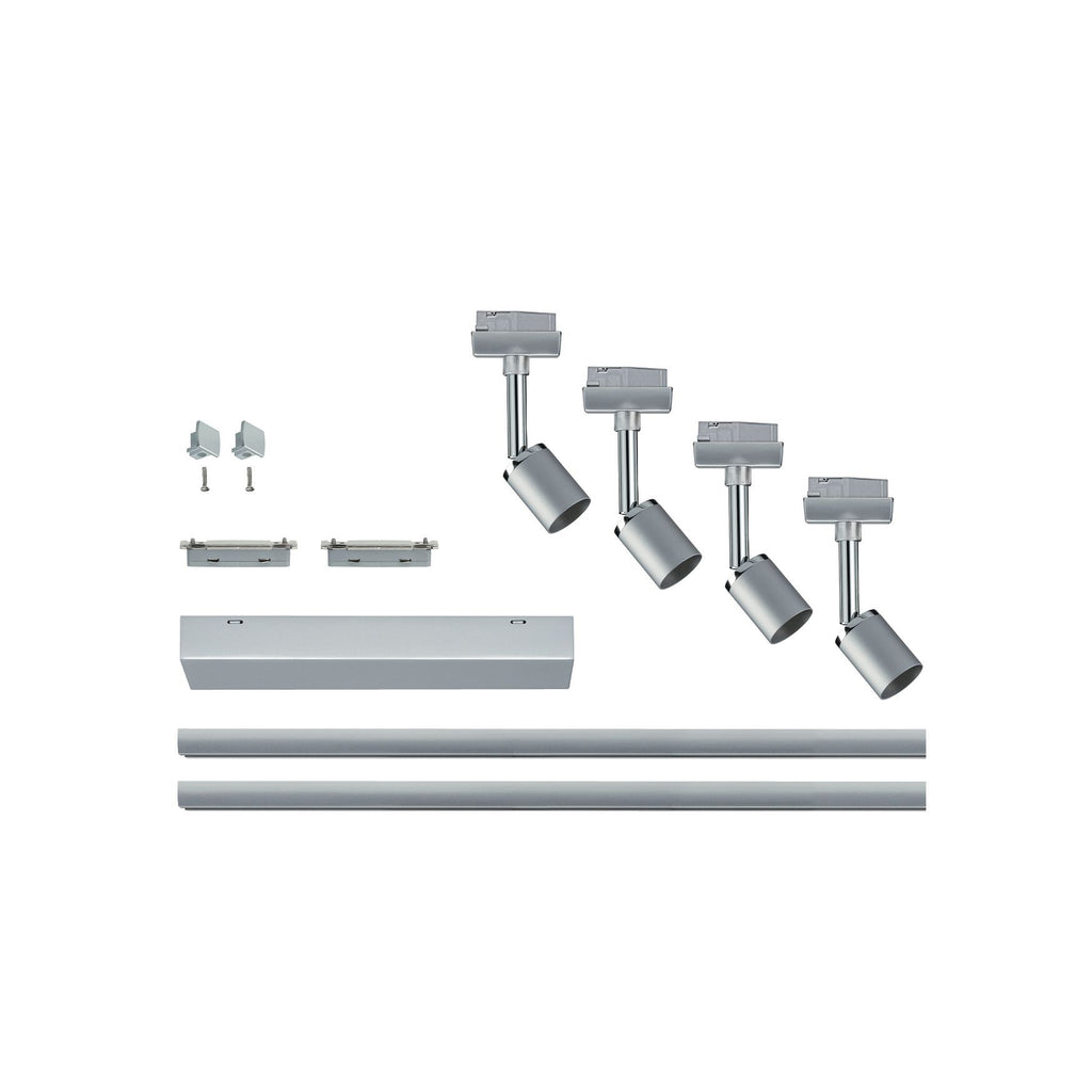 Paulmann URail Set Pure II Chrom matt ohne Leuchtmittel max. 4x10W GU10