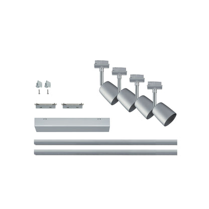 Paulmann URail Set Cover Chrom matt ohne Leuchtmittel max. 4x10W GU10