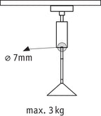 Paulmann Pendel-Adapter LB24 URail Universal sw /Kunststoff