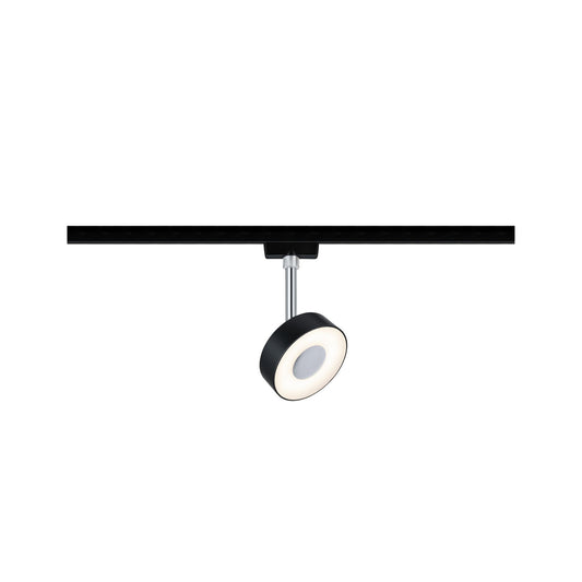 Paulmann URail LED-Spot Circle 5W Schwarz matt 2700K Metall/Kunststoff dimmbar