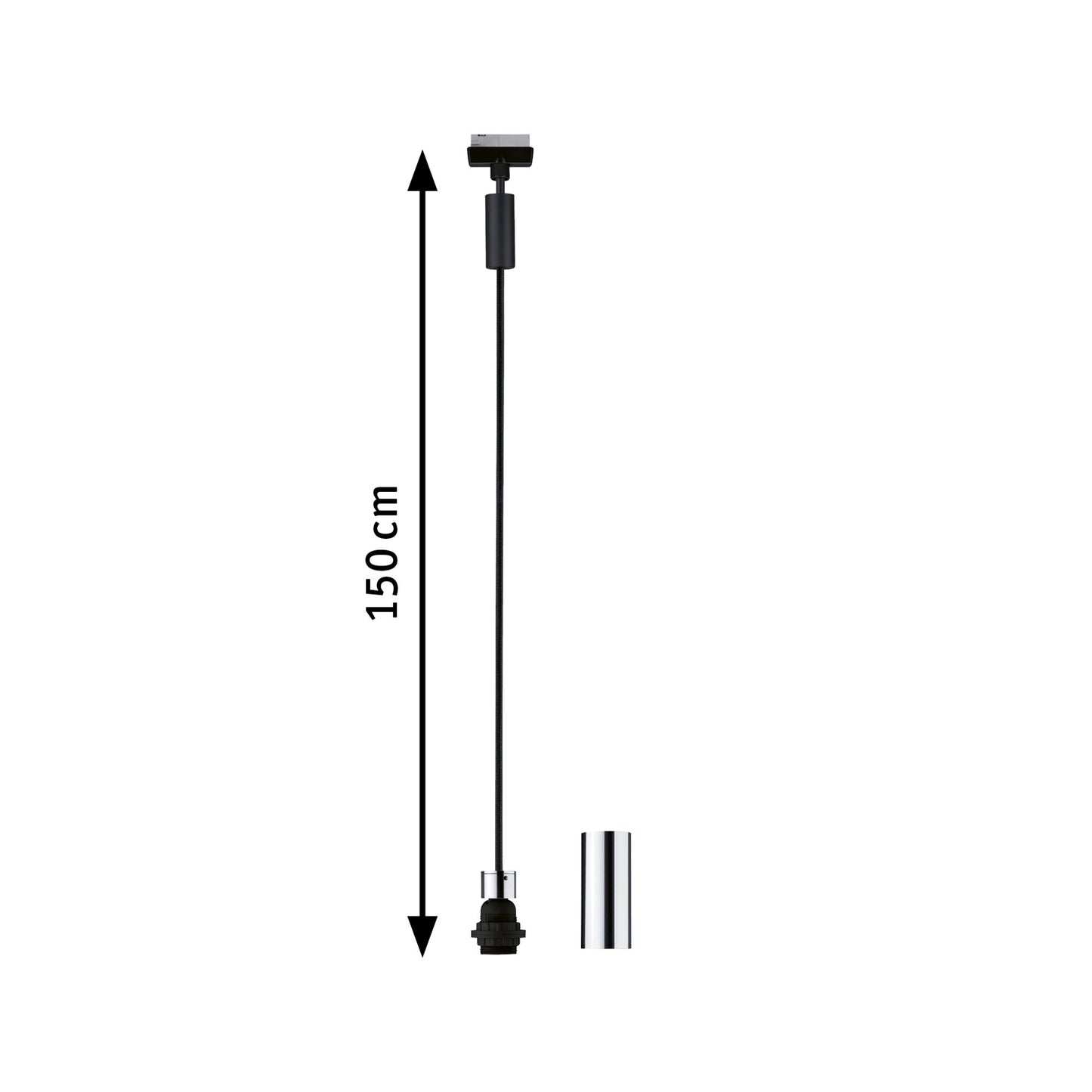Paulmann Stromschienenpendelleuchte LB24 URail 2Easy Basic max.20W E27 sw/chr