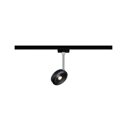 Paulmann URail LED-Spot Discus 5W Schwarz matt/Chrom 2700K Metall/Kunststoff dimmbar