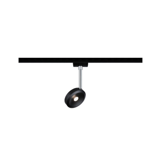 Paulmann URail LED-Spot Discus 5W Schwarz matt/Chrom 2700K Metall/Kunststoff dimmbar