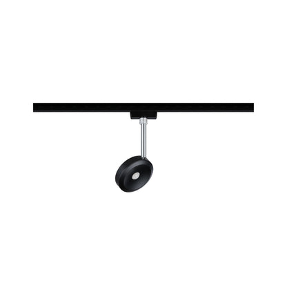 Paulmann URail LED-Spot Discus 5W Schwarz matt/Chrom 2700K Metall/Kunststoff dimmbar
