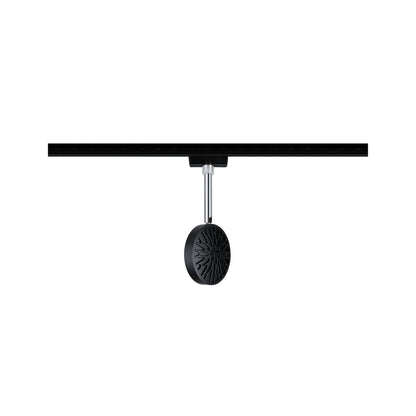 Paulmann URail LED-Spot Discus 5W Schwarz matt/Chrom 2700K Metall/Kunststoff dimmbar