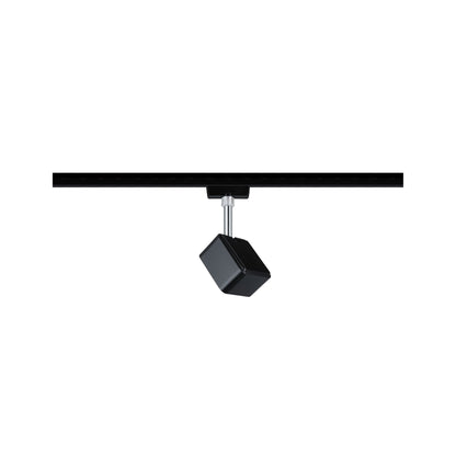 Paulmann URail LED-Spot Cube 8W Schwarz matt/Chrom 2700K Metall/Kunststoff dimmbar