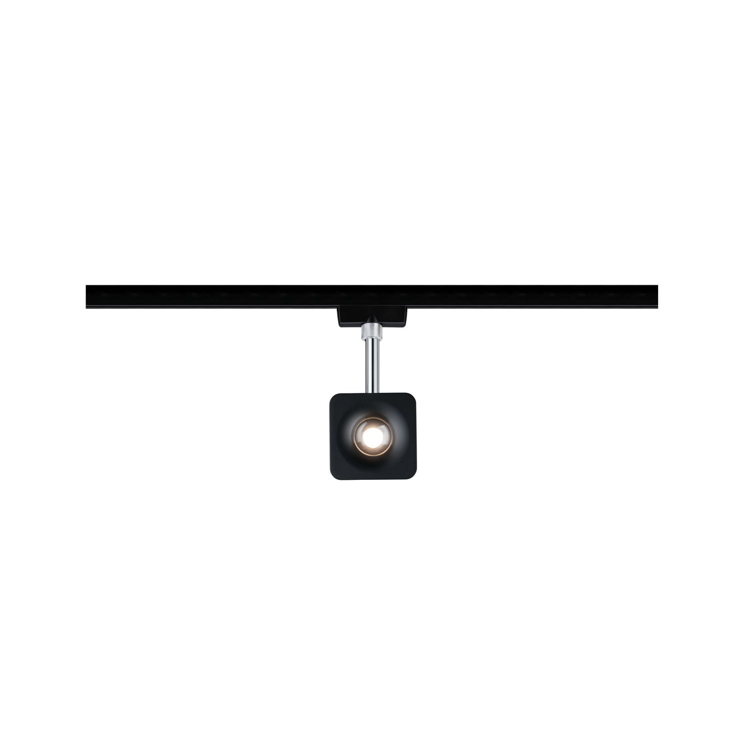 Paulmann URail LED-Spot Cube 8W Schwarz matt/Chrom 2700K Metall/Kunststoff dimmbar