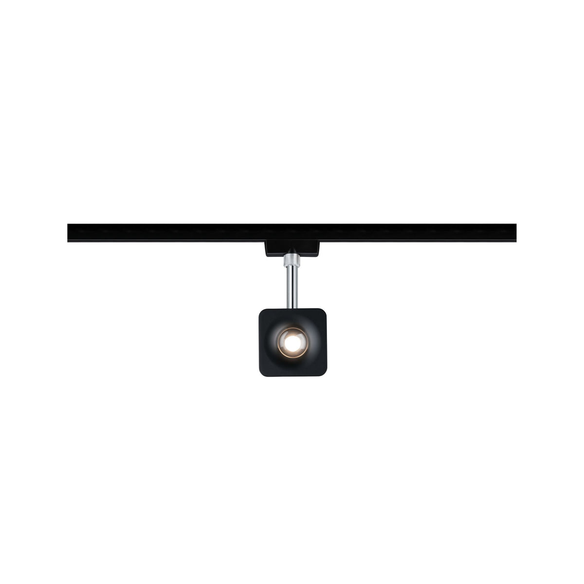 Paulmann URail LED-Spot Cube 8W Schwarz matt/Chrom 2700K Metall/Kunststoff dimmbar