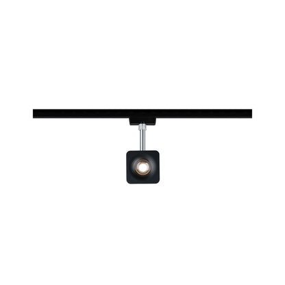 Paulmann URail LED-Spot Cube 8W Schwarz matt/Chrom 2700K Metall/Kunststoff dimmbar