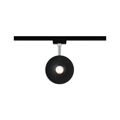 Paulmann URail Spot Sphere 7,4W Schwarz matt/ Chrom 230V Kunststoff dimmbar 2700K