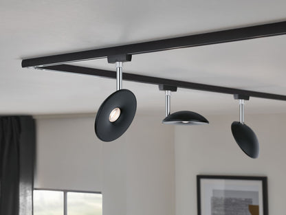 Paulmann URail Spot Sphere 7,4W Schwarz matt/ Chrom 230V Kunststoff dimmbar 2700K