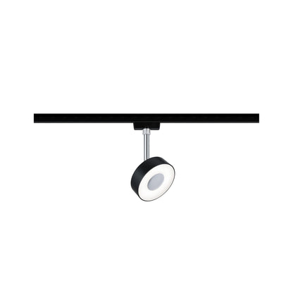 Paulmann URail LED-Spot Circle 5W Schwarz matt/Chrom 4000K Metall/Kunststoff dimmbar