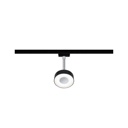 Paulmann URail LED-Spot Circle 5W Schwarz matt/Chrom 4000K Metall/Kunststoff dimmbar