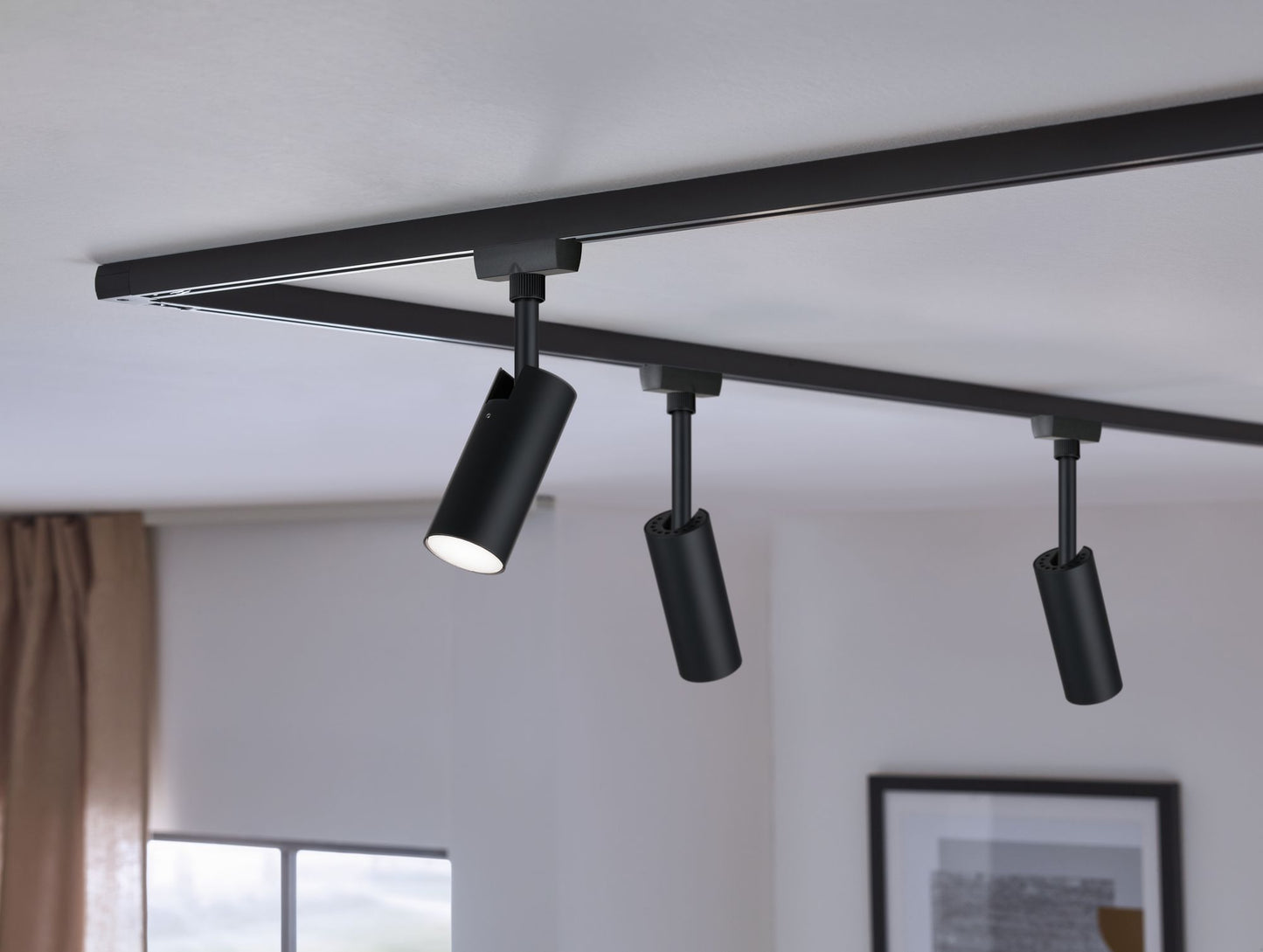 Paulmann URail LED-Spot Tubo 4,5 W Schwarz matt/Chrom 4000K Metall/Kunststoff