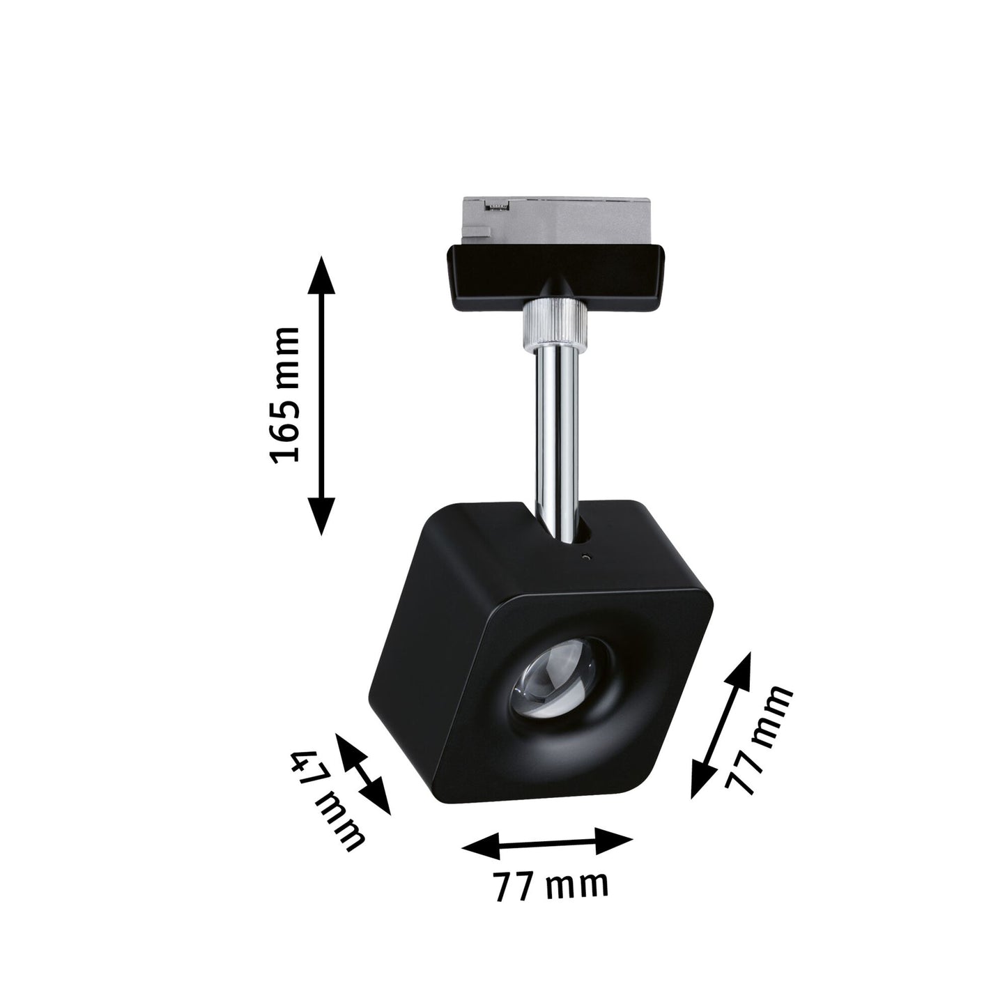 Paulmann URail LED-Spot Cube 8 W Schwarz matt/Chrom 4000K Metall/Kunststoff dimmbar