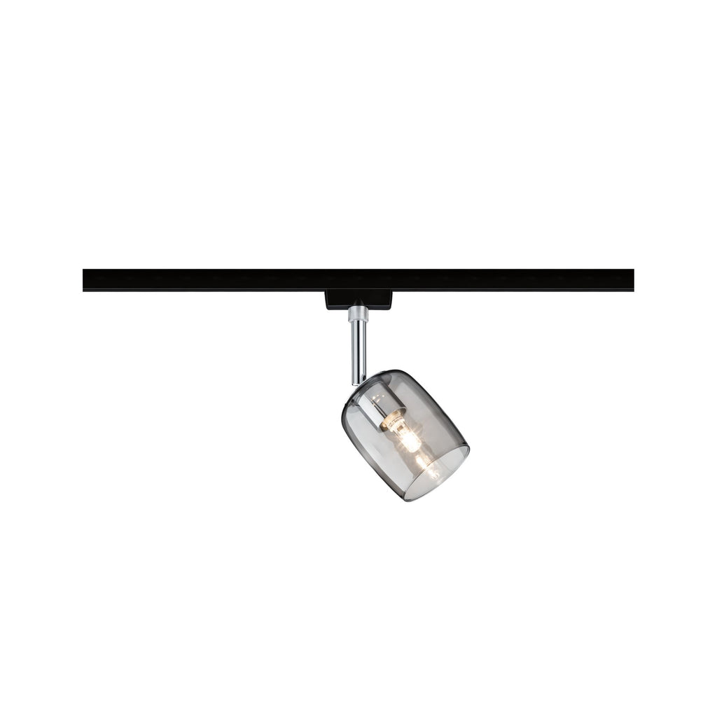 Paulmann URail Spot Blossom max 1x10W G9 Schwarz matt/Rauchglas 230V Metall/Glas