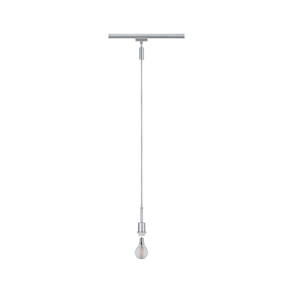 Paulmann URail DecoSystems Pend max1x20W E14 Chr matt 230V Metall/Kunststoff Stoffkabel